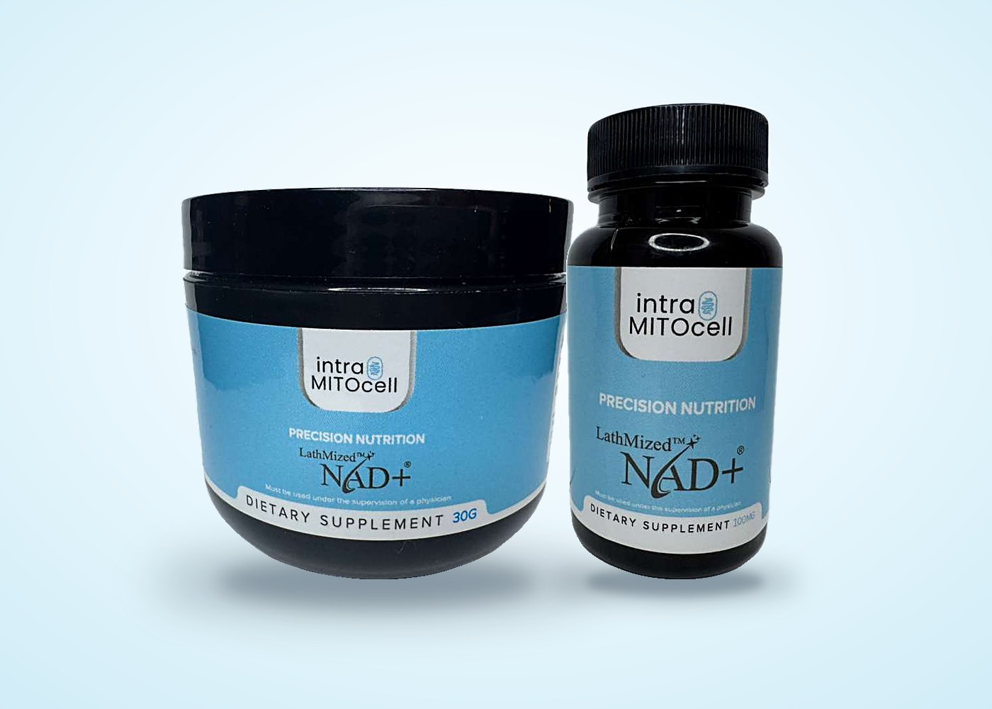 intraMITOcell LathMized NAD+ powder and lozenges